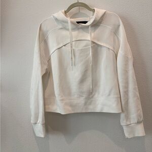 Women's White Hoodie Top